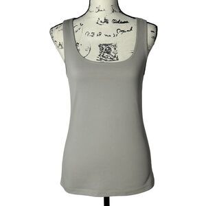 H&M Neutral Silky Tank Top | Size M | Fitted Stretch Sleeveless